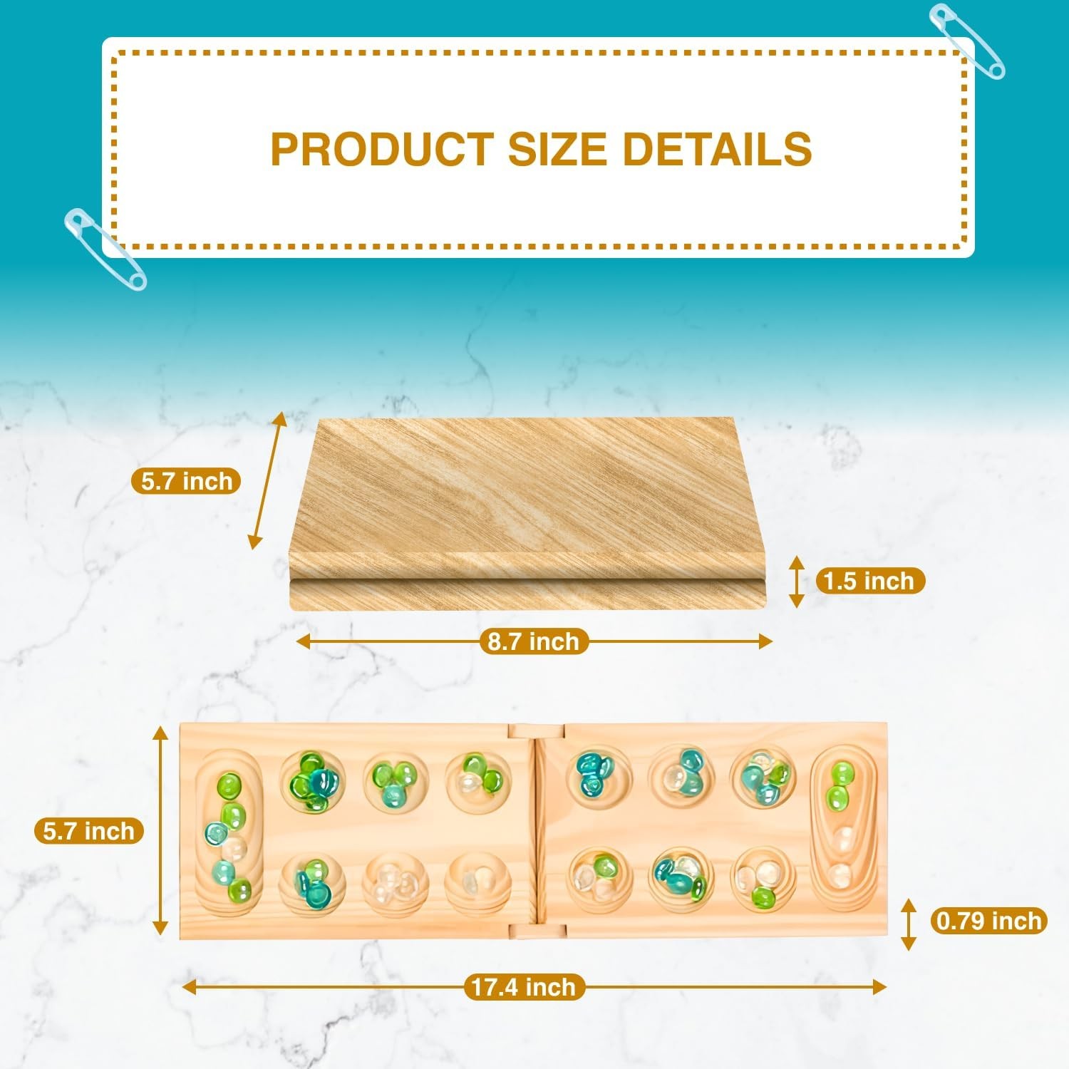 Regal Games Mancala Board Game – Fun Classic Table with Wooden Board…