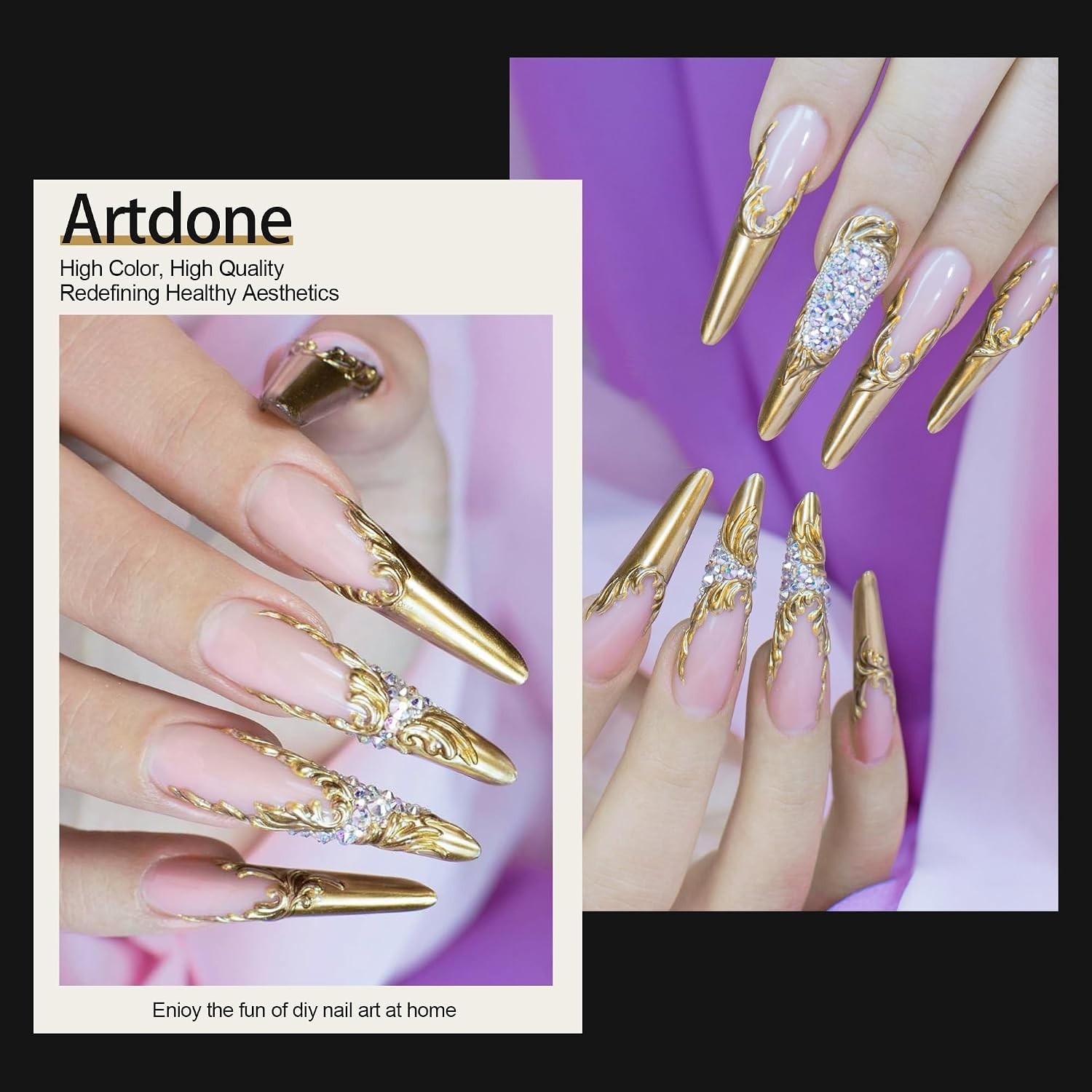 Pearlescent Light Gold Nail Art Powder – Fine Chrome Pigment for Unique Effects