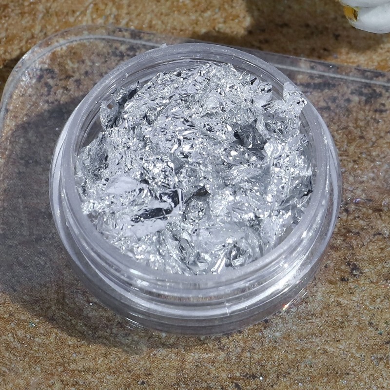 Gold Sliver Glitter Flakes Irregular Aluminum Foil Sequins Nails Chrome Powder