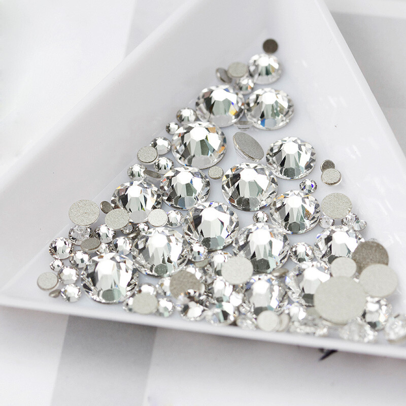 1440pcs Crystal 3D Nail Art Rhinestones FlatBack Glitter Diamond Tips Decoration