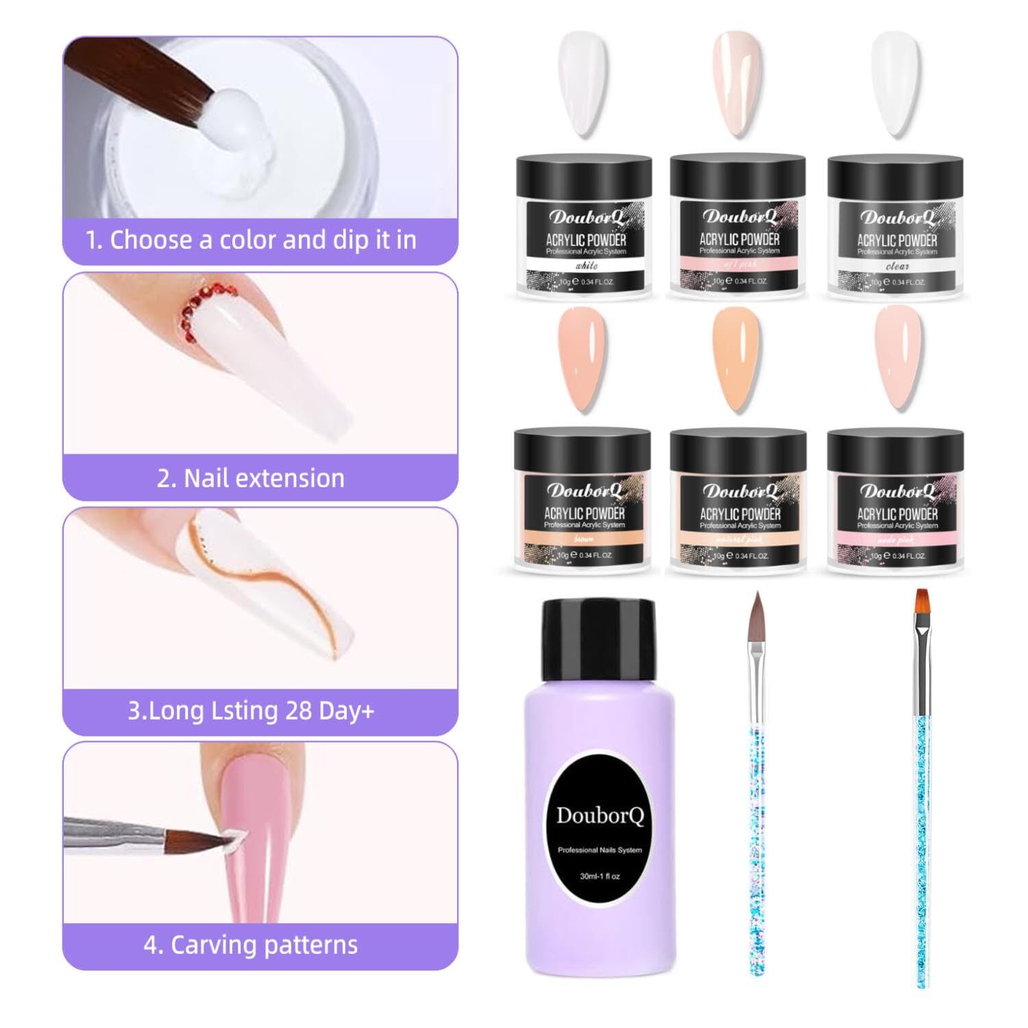 Acrylic Nail Kit With Drill And U V Light Full Nail Kit Set Beginners Supplies