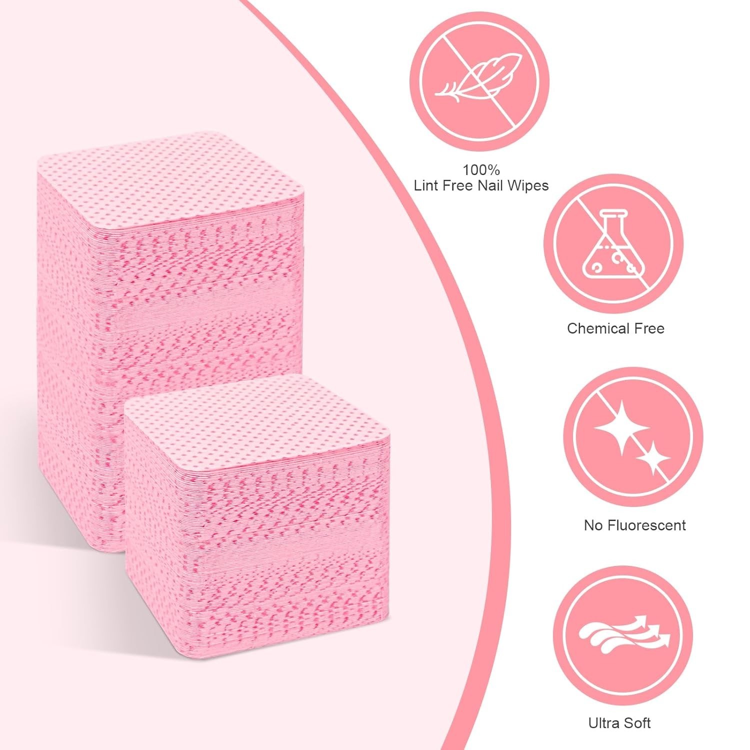 Non-Toxic 540 Lint-Free Nail Wipes – Ideal for Polish & Eyelash Extensions