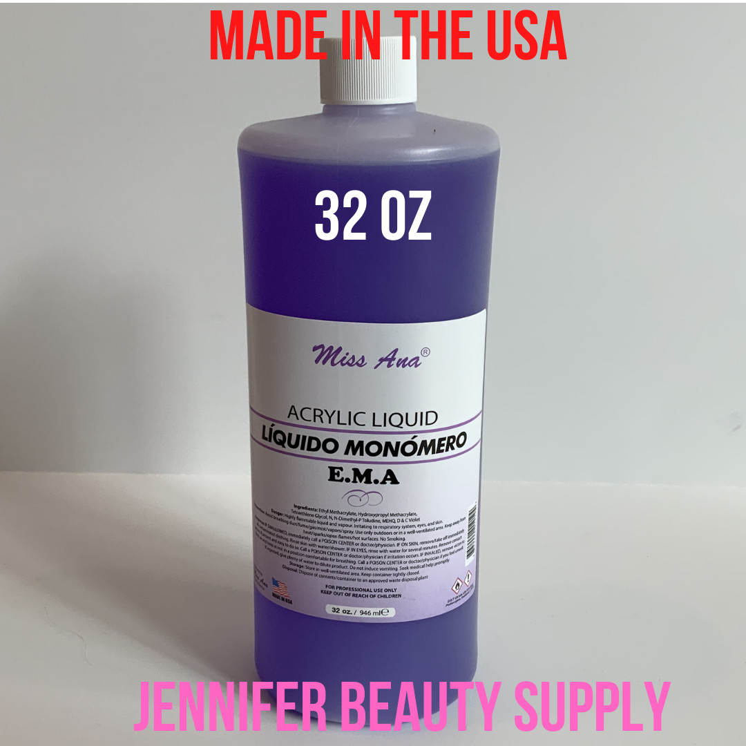 ACRYLIC LIQUID MONOMER PROFESSIONAL ACRYLIC NAIL SYSTEM 32 OZ “EMA”