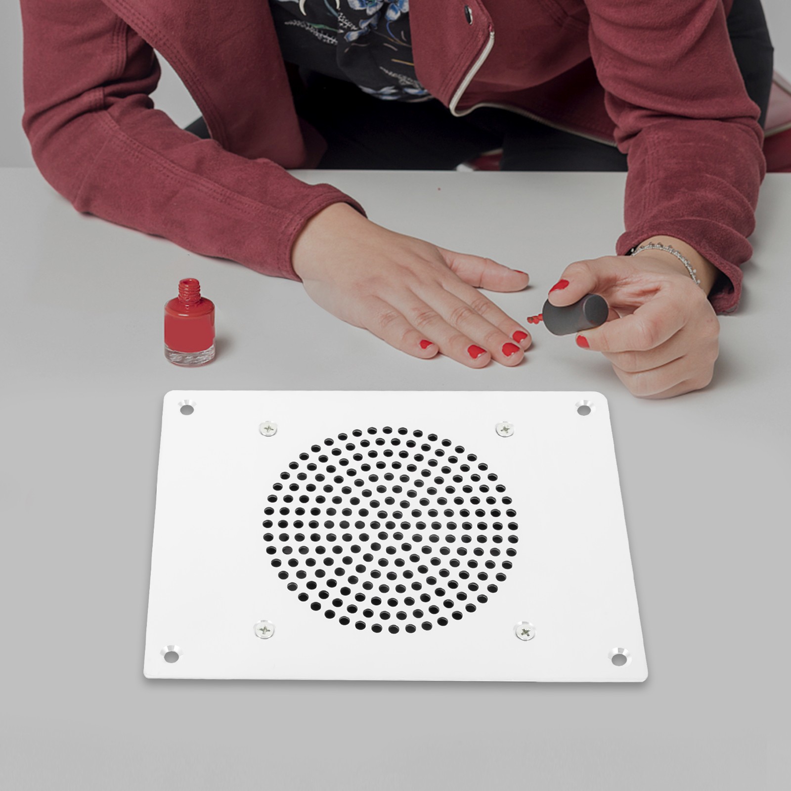 Nail Dust Collector, 110V 6W, 3650 RPM, 4.25 Inch Vacuum Surface, Embedded