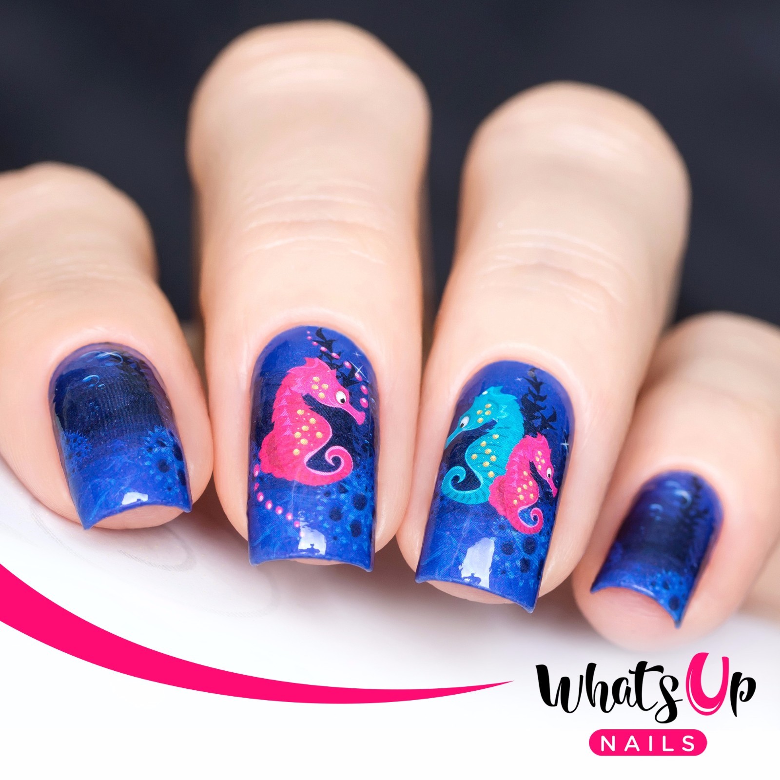 P006 I Sea Horses Water Decals Sliders for Nail Art Design
