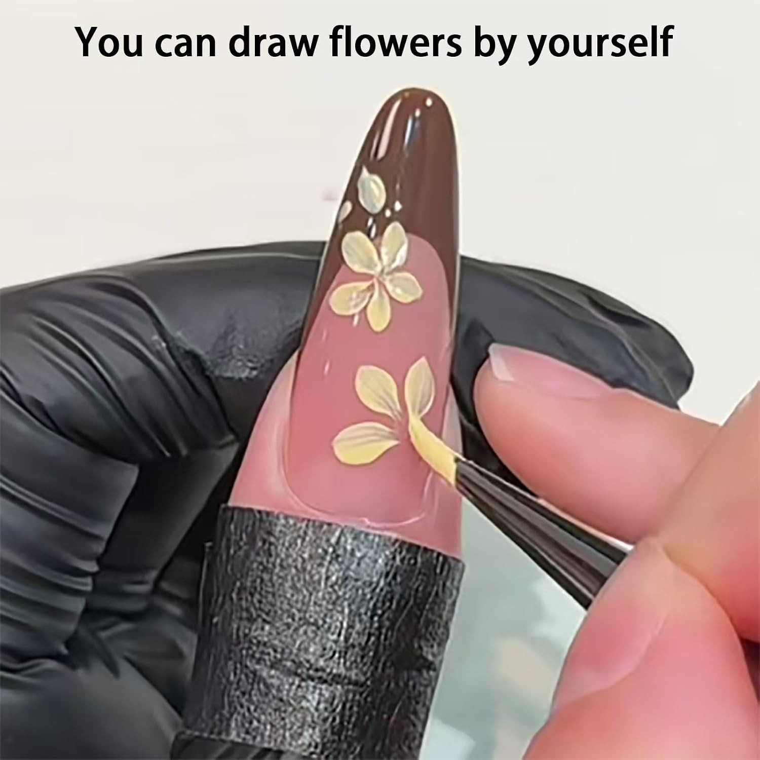 1 PACK Professional Nail Art Detail Brush, Fine Liner for Floral Design, Drawing