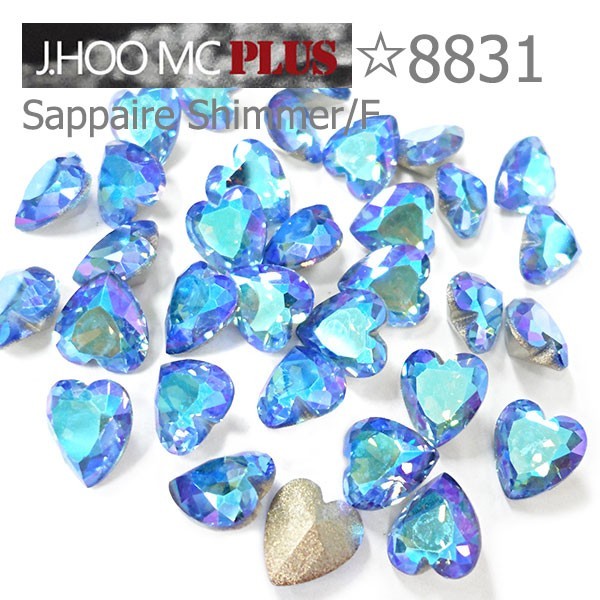 J.HOO Crystal 8831 Antique Heart V-Cut Fancy Rhinestones 8.8x8mm Nail Art 8pcs