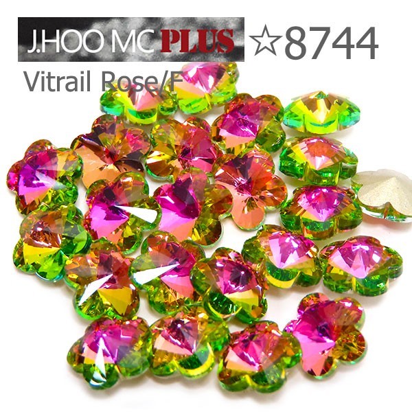 J.HOO Crystal 8744 Rivoli Flower V-Cut Fancy Rhinestones 6mm Nail Art (10pcs)