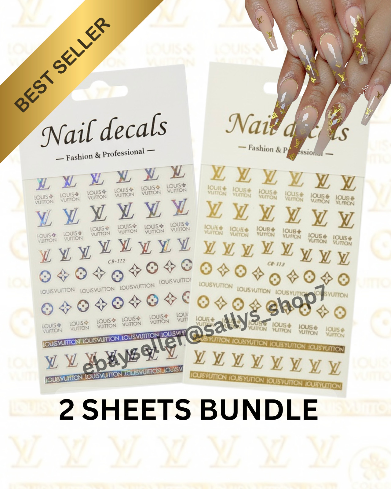 5D Embossed Nail Art Stickers: Gold Silver Luxury Craft Spring 20262scd dcsdc