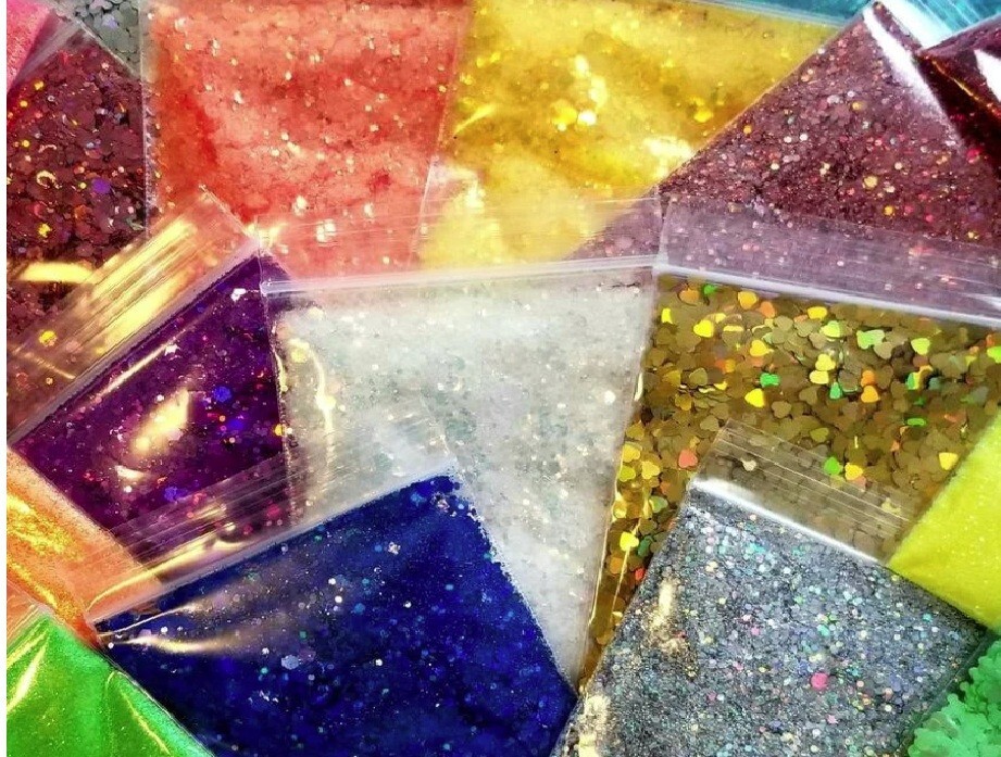 Irregular Shape Glitter Multicolor Holographic Flakes Art Acrylic Gel –