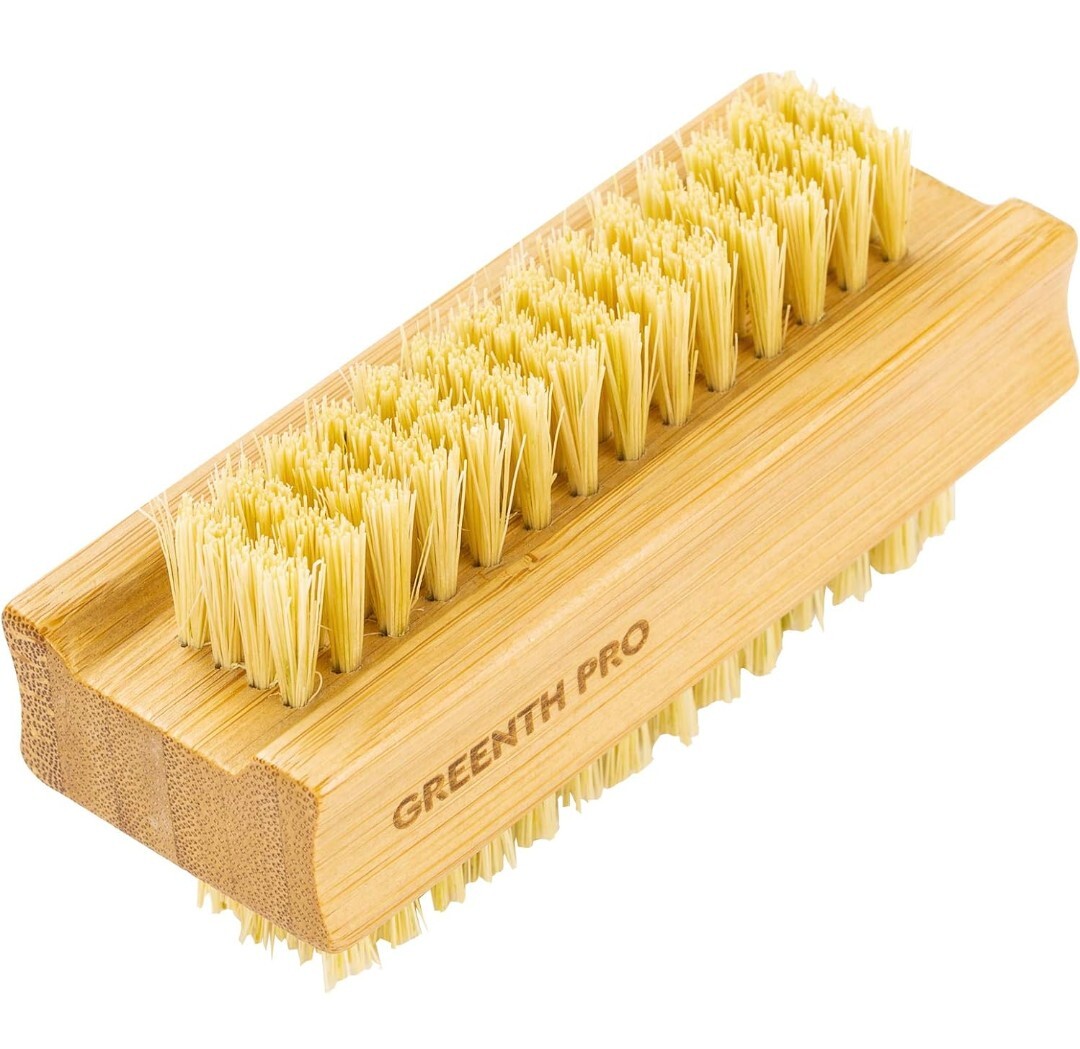 Bamboo Nail Brush- 2 Sided Wooden Scrub Brush – For Nails & Toes – 2pk