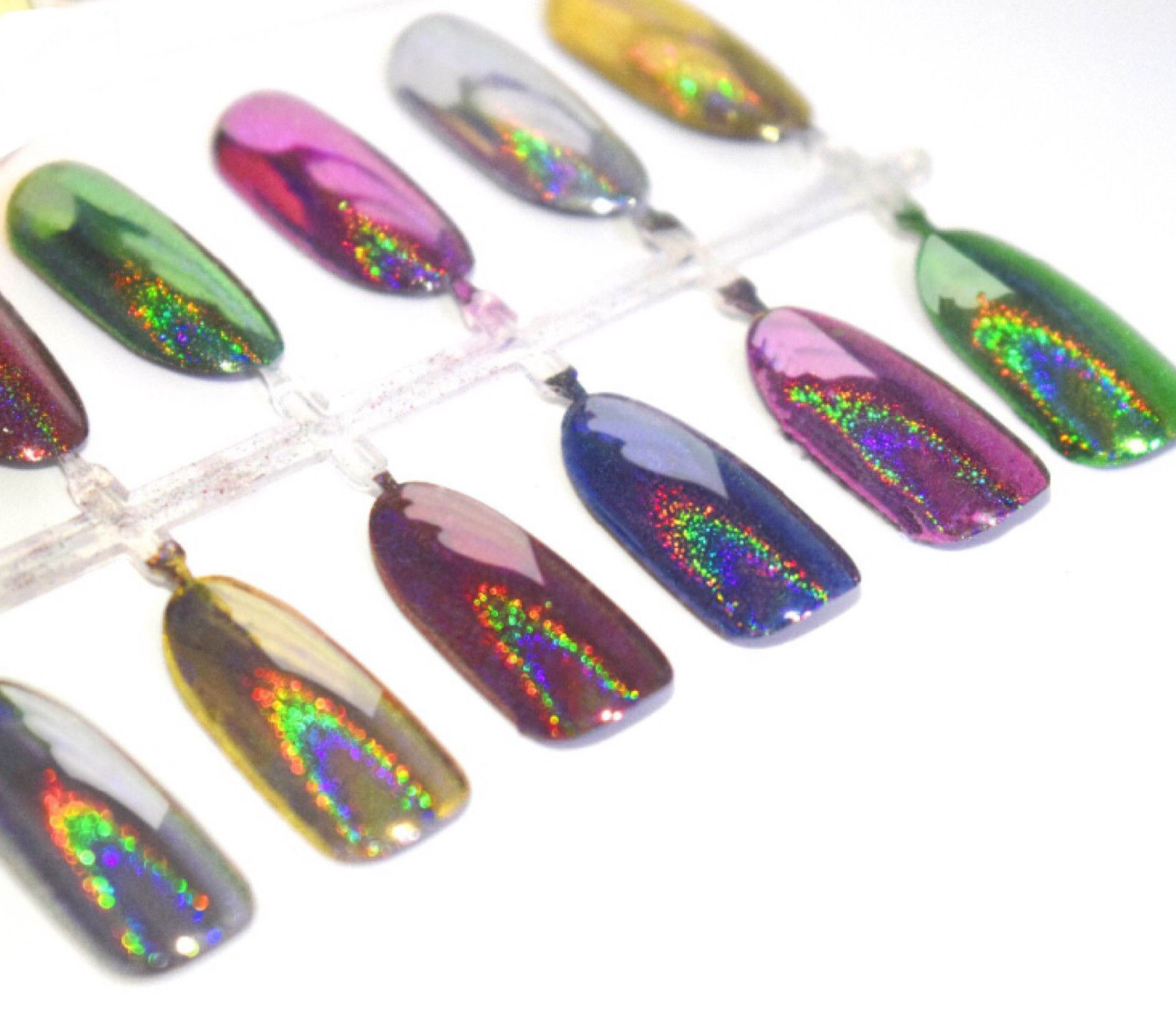 New 6 Colours Rainbow UNICORN Holographic Mirror Effect Powder Nail Art Pigment