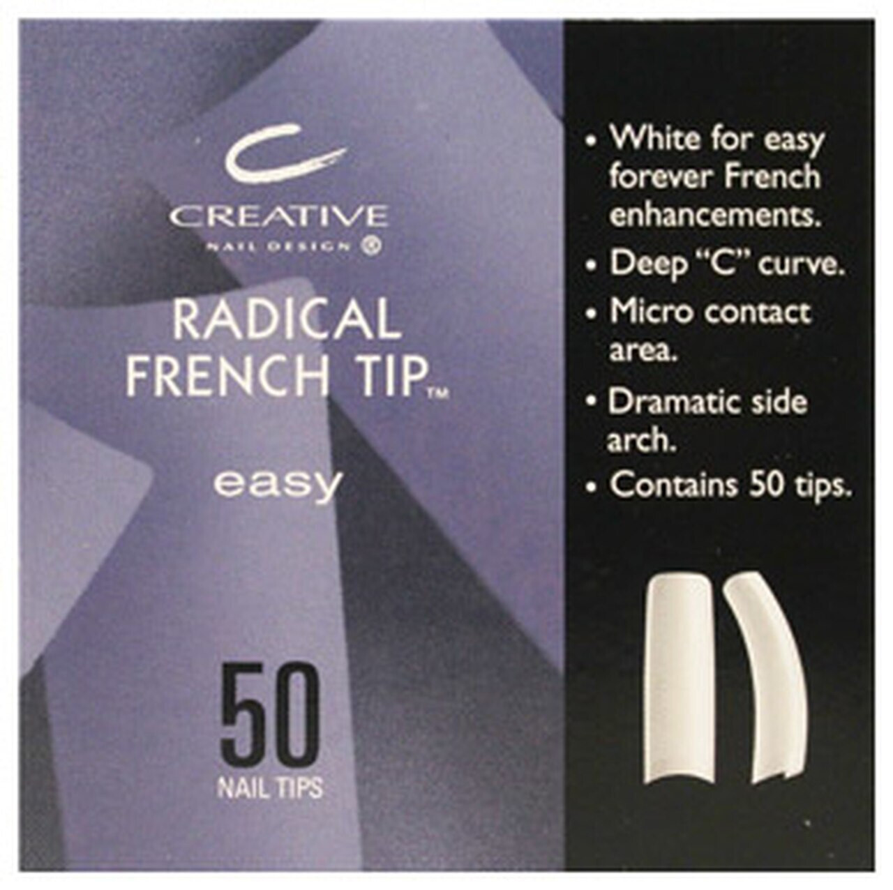 CND Radical French Tip Easy Nail Size #1-10, 50 Refill