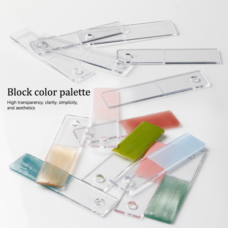Rectangle Fake Nail Art Display Swatch UV Gel Nail Tips Color Card Nail Plate