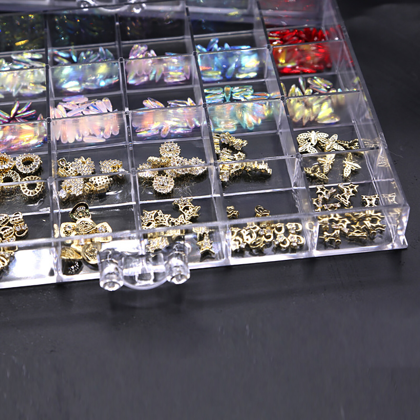 120 Grids Nail Art Storage Case 5-layer Drawer Acrylic Clear Organizer Box NEW