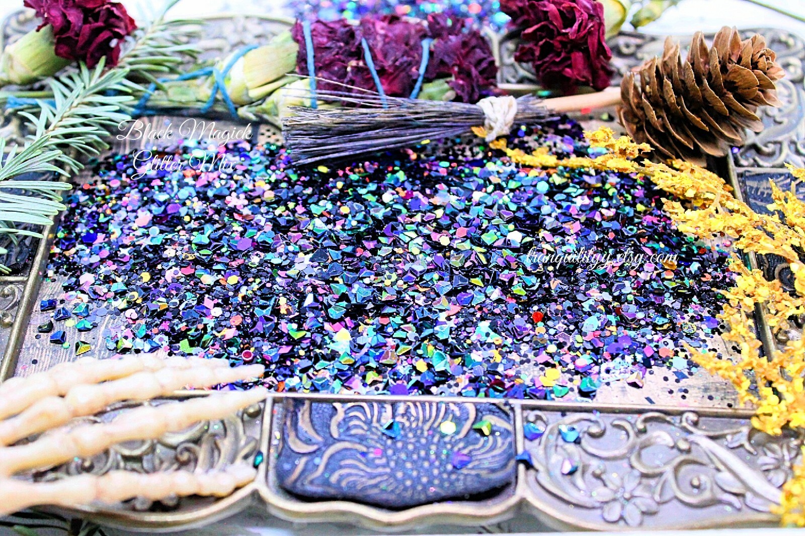 FREE SHIPPING Glitter Mix, Black Magick, Tumblrs, Geode , Resin Art, 2 TEASPOON