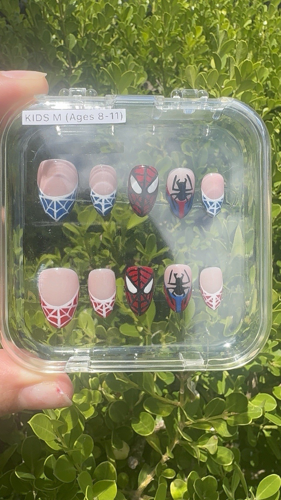 Spider-Man Press On Nails Almond Extra Short