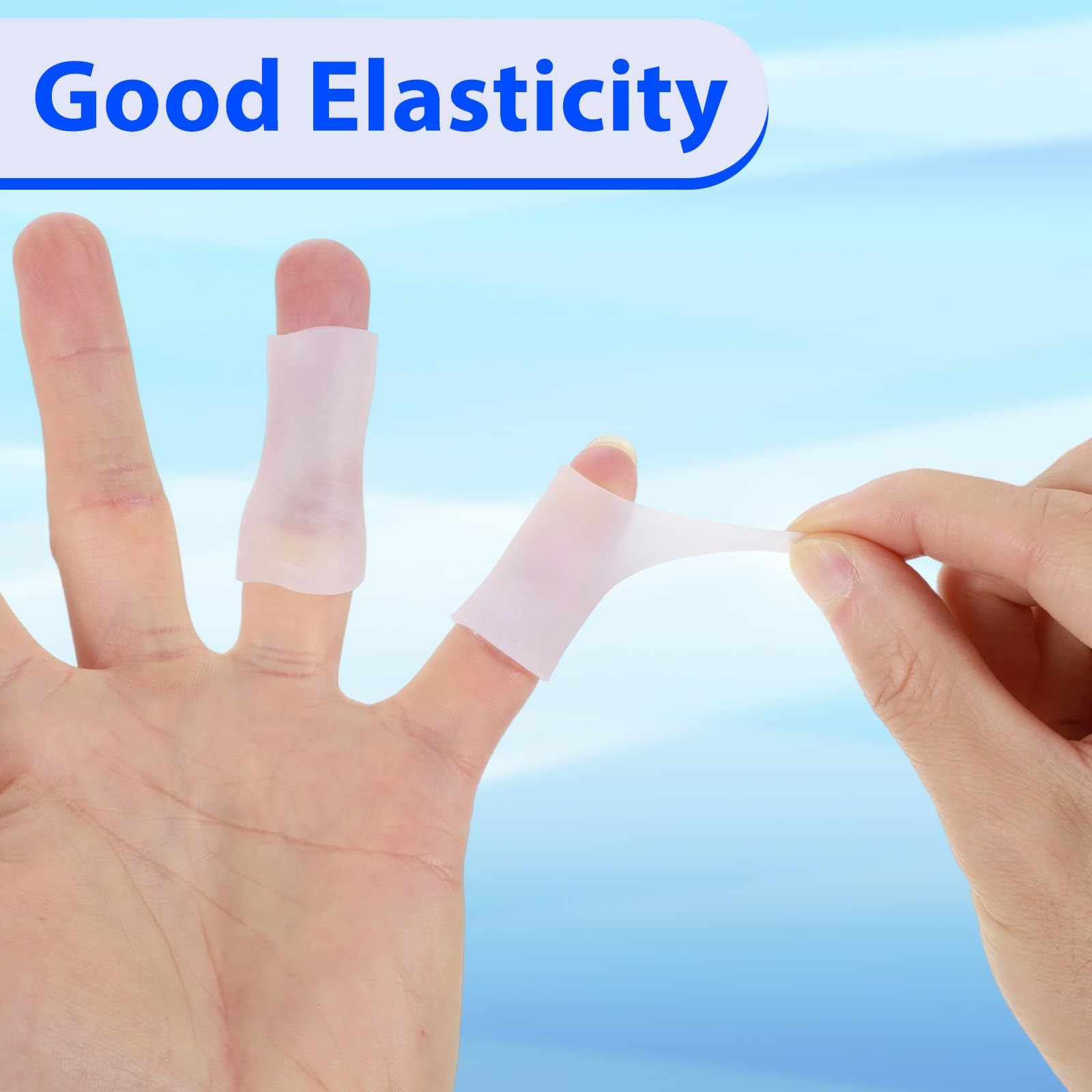 Ouligay 20PCS Gel Finger Cots Silicone Finger Protectors Rubber Fingers Tips …