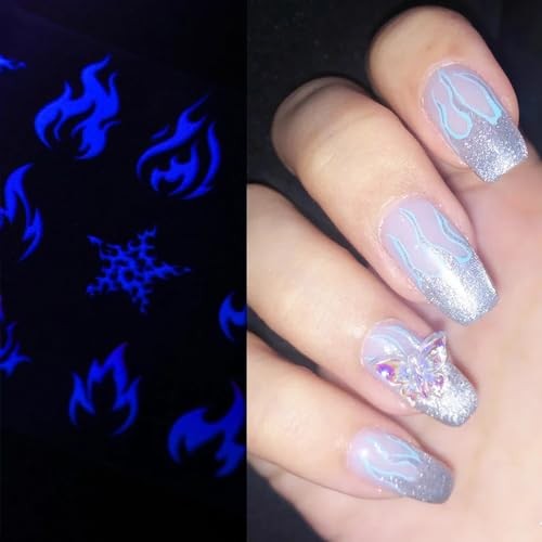 10 Roll Flame Nail Foil, Holographic Nail Foils Transfer Foil for Nails Kit2