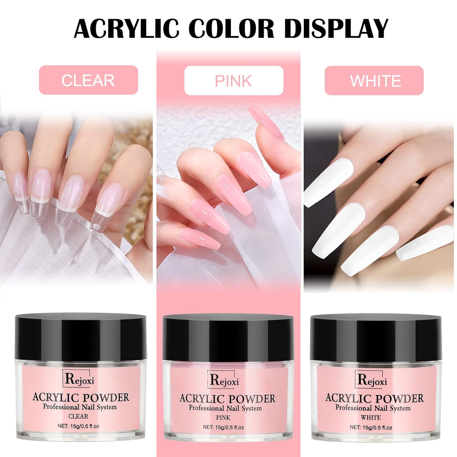 Acrylic Nail Kit with Prep Dehydrator and Primer, Acrylic Nail Powder and Liquid