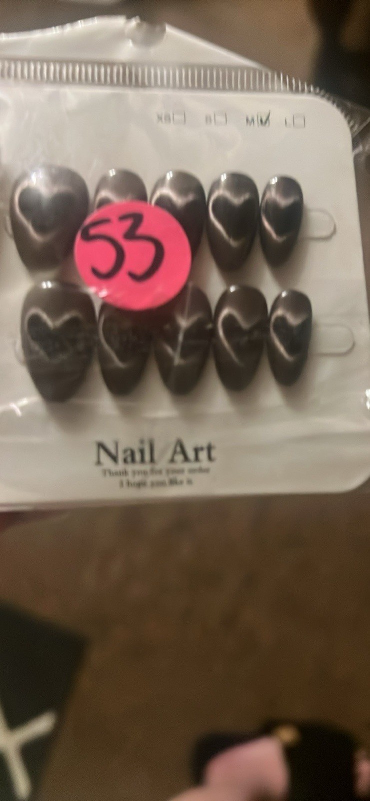 Pink Shiny Square Press-On Nails Medium Full Cover Pre-Designed Animal Theme