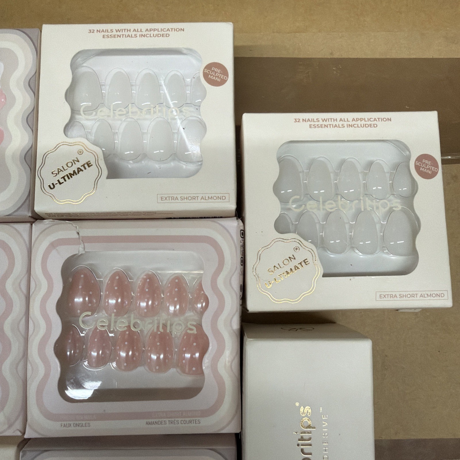 Celebritips Press On Nails Extra Short Almond Set Of 10