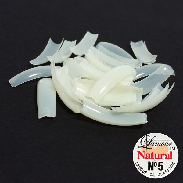 Lamour NATURAL Tips – 500ct each size – (CHOOSE FROM SIZE 0-10) *