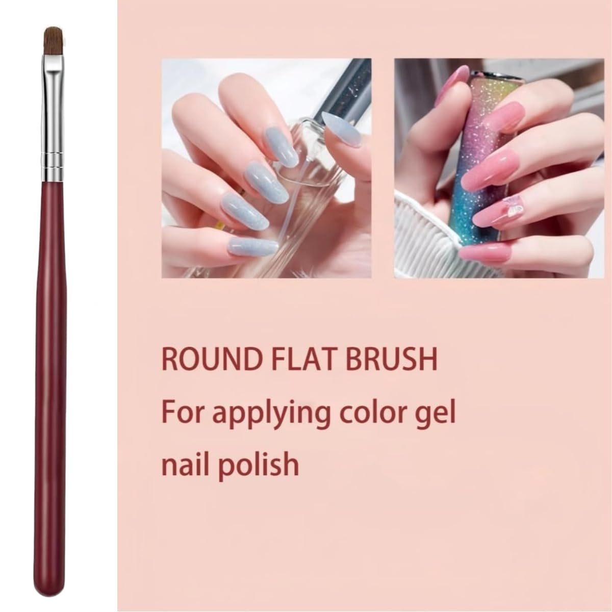 6PCS Brochas de Unas Set Pinceles Nail Art Gel Liner Extension DIY Manicura