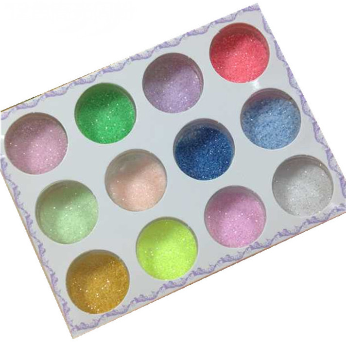 12 Color Nail Art Glitter Sparkle Sequins Holographic Metallic Flakes Nail Decor