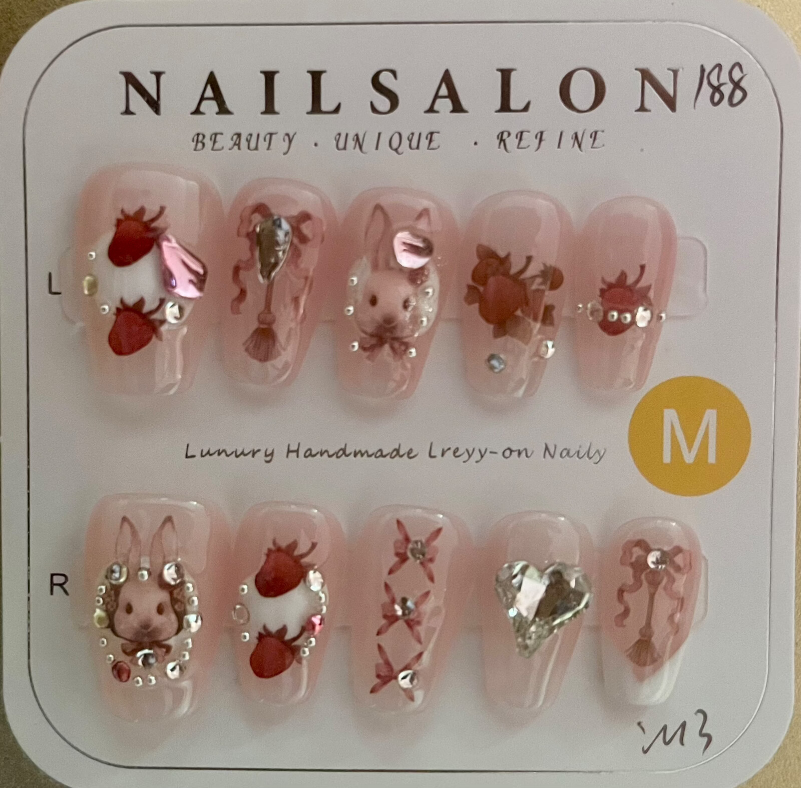 24Set Lot Price $119.99,100%Hand Made press on Nail, Free Glue&Essential Tools