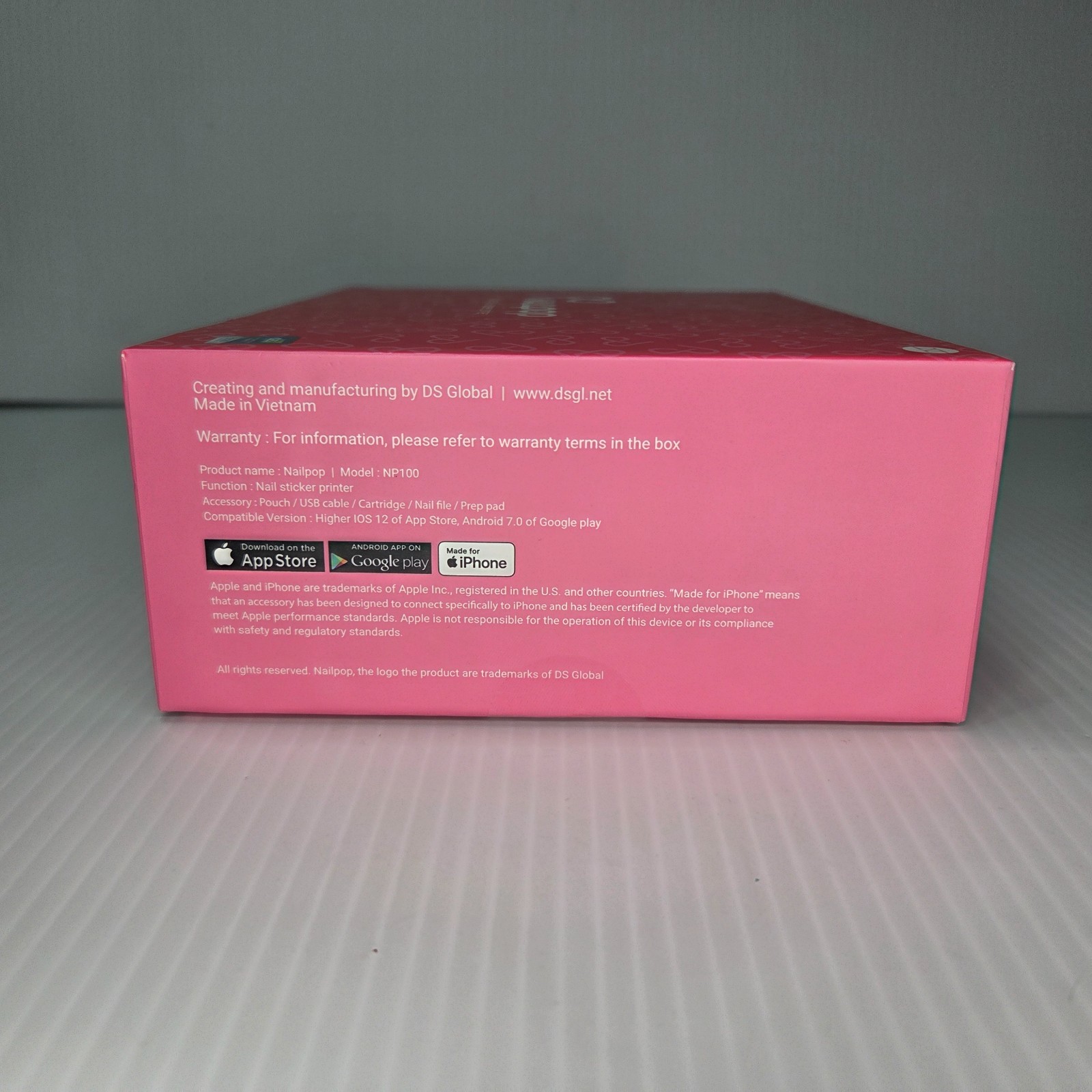 New *SEALED BOX* NAILPOP Mobile Nail Sticker Printer NP100 Pink
