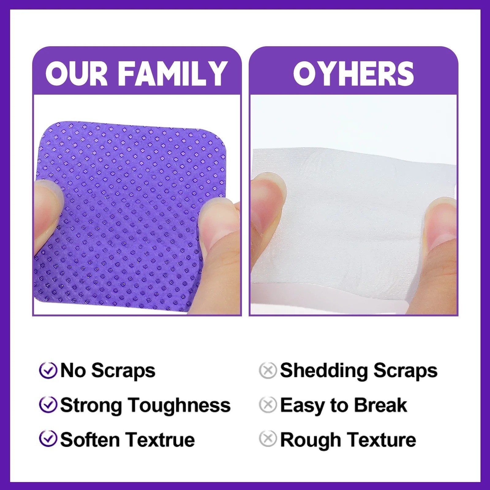 200PCS Lint Free Nail Wipes Pads Gel Polish Remover UV Manicure Cleaning Tools