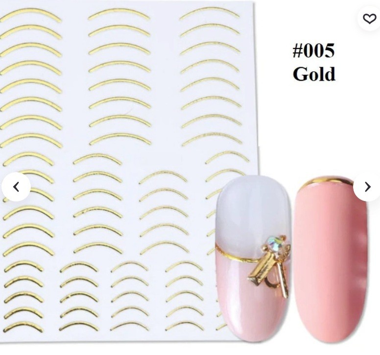 3D Stripe Line Nail Art Stickers: DIY Adhesive Decals (Group 2)