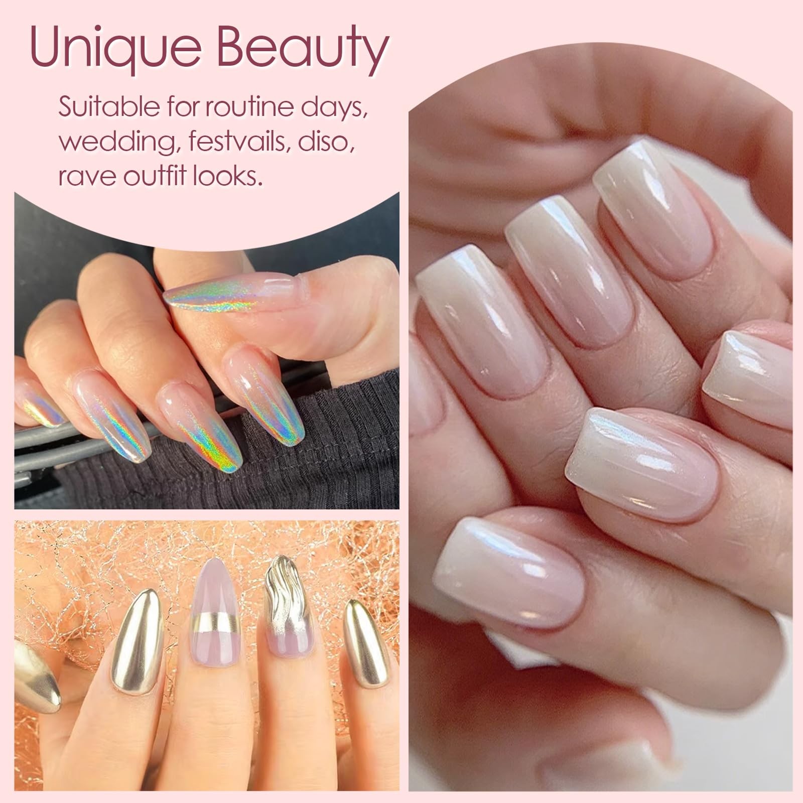 Allstarry Chrome Nail Powder A-Moonlight Mermaid