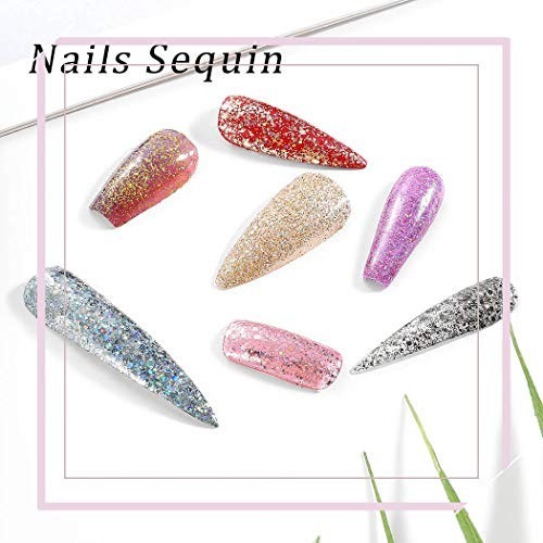 Holographic Glitter Superfine Powder 12 Colors Mixed Iridescent Nail Art