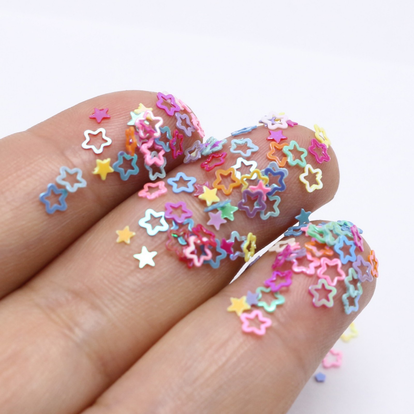 50 Gram Mixed Color Hollow Flower Sequins Loose Tiny Tips 4mm Nail Art