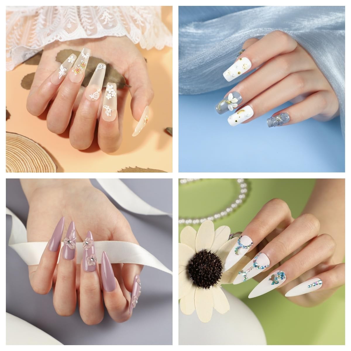 Acrylic Nail Kit 3pcs Acrylic Powder 6pcs Gel Polish Nail Drill UV Lamp