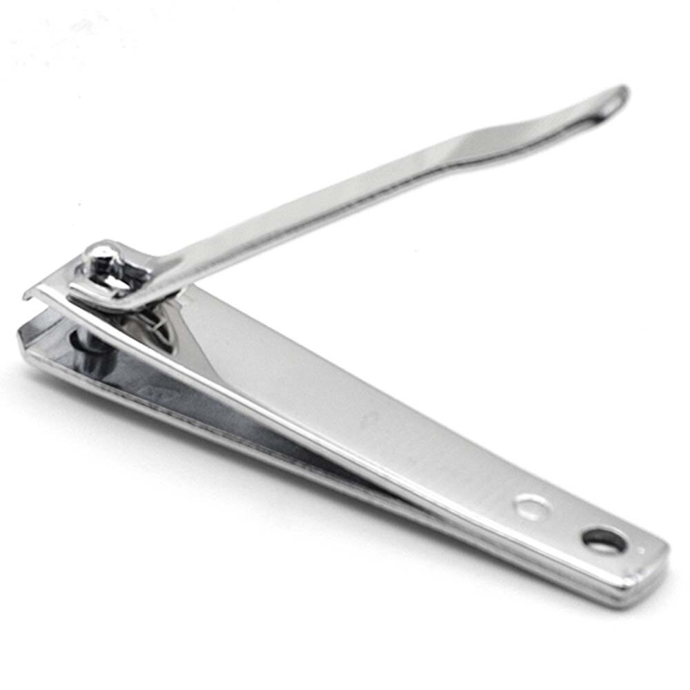 1pc Silver Nail Clipper Finger Toenail Cutter Nail Trimmer Straight Edge
