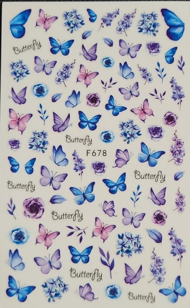 Butterfly nail art stickers