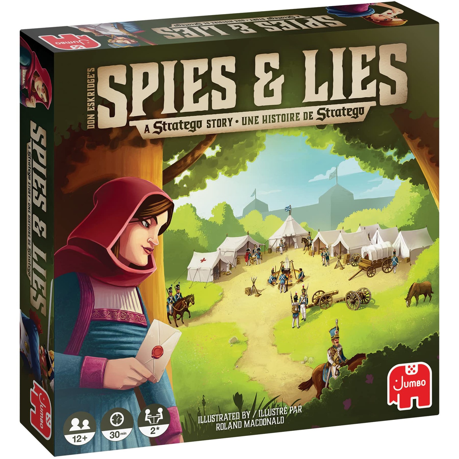 Jumbo Spies & Lies – A Strategy Story Board Game, Two 8 x 8 x 1.75 inches