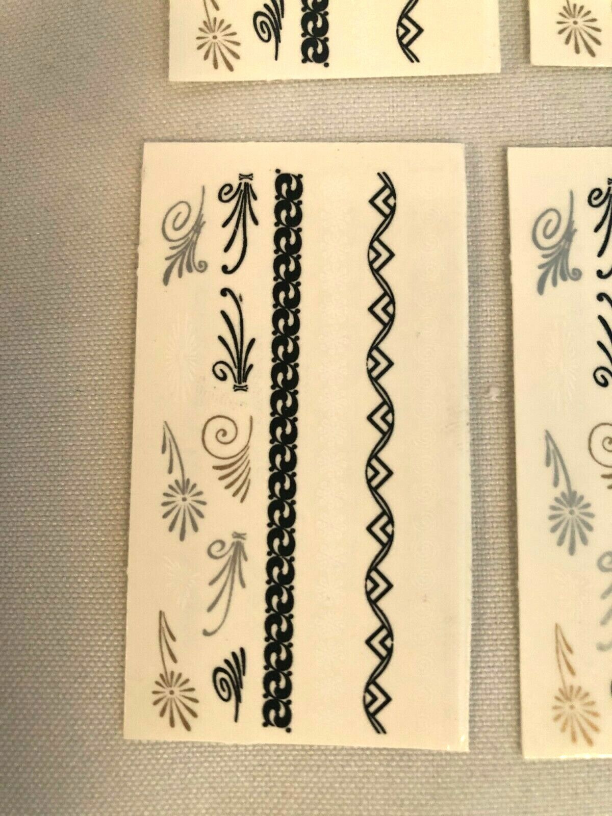 Fing’rs Nail Art Designs Stickers 10 Per Sheet 20 Sheets Gray Gold Black