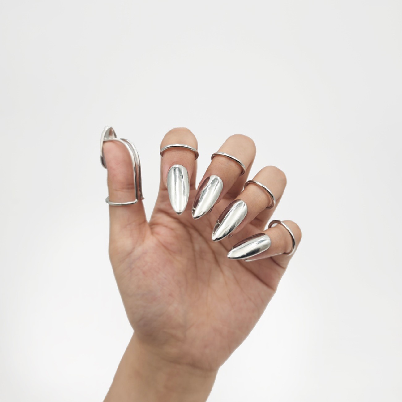 10pcs Reusable Press On Nail Ring Cover Fine Craft Portable Mix Match Nail Rings