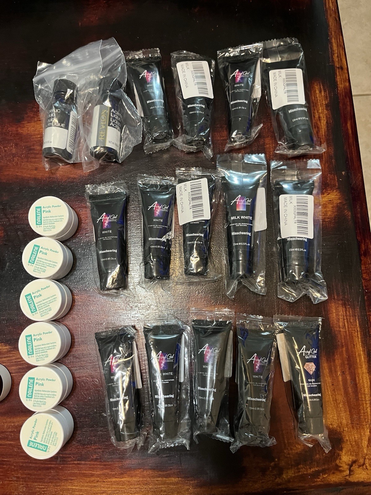 Nailene Nails & Tips New,glue may be dried Box full of tips & accessories vinta