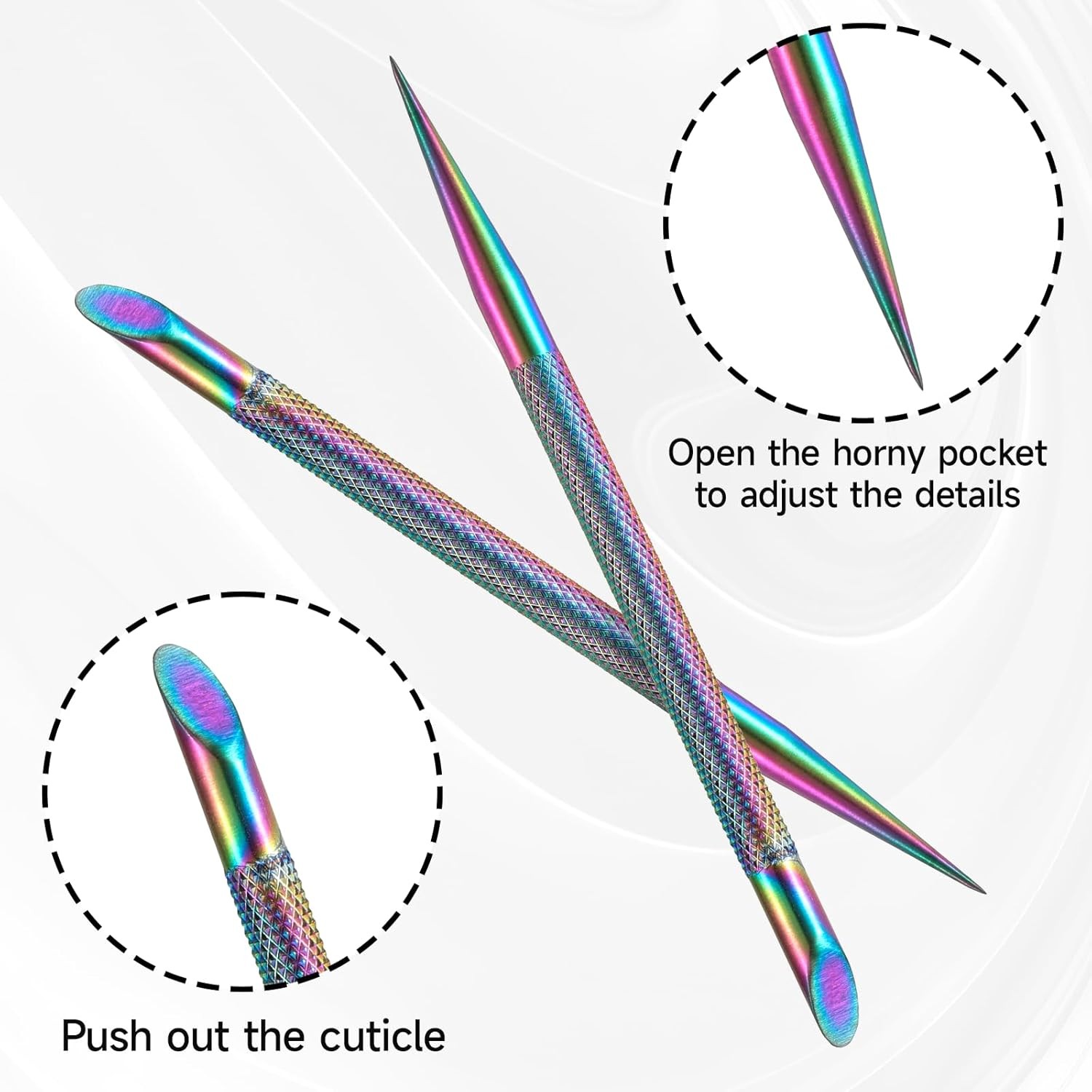 Nail Cleaning Cuticle Sti Stainl Steel Cuticle Pusher Remover Dead