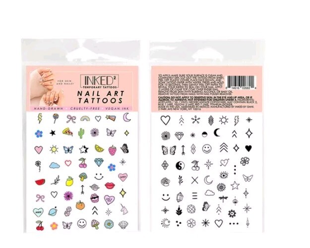 Inked By Dani Temporary Nail Art Tattoos for skin & nails 95 temporary tattoo