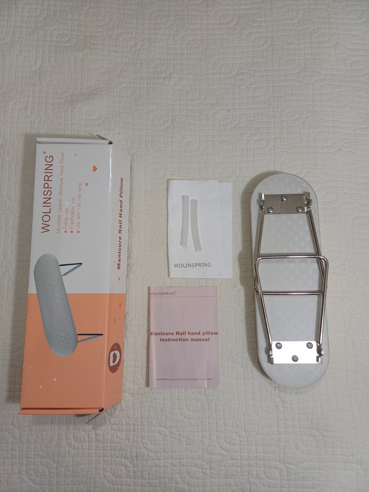 Nail Arm Rest Microfiber Leather Manicure Hand Pillow Professional White New