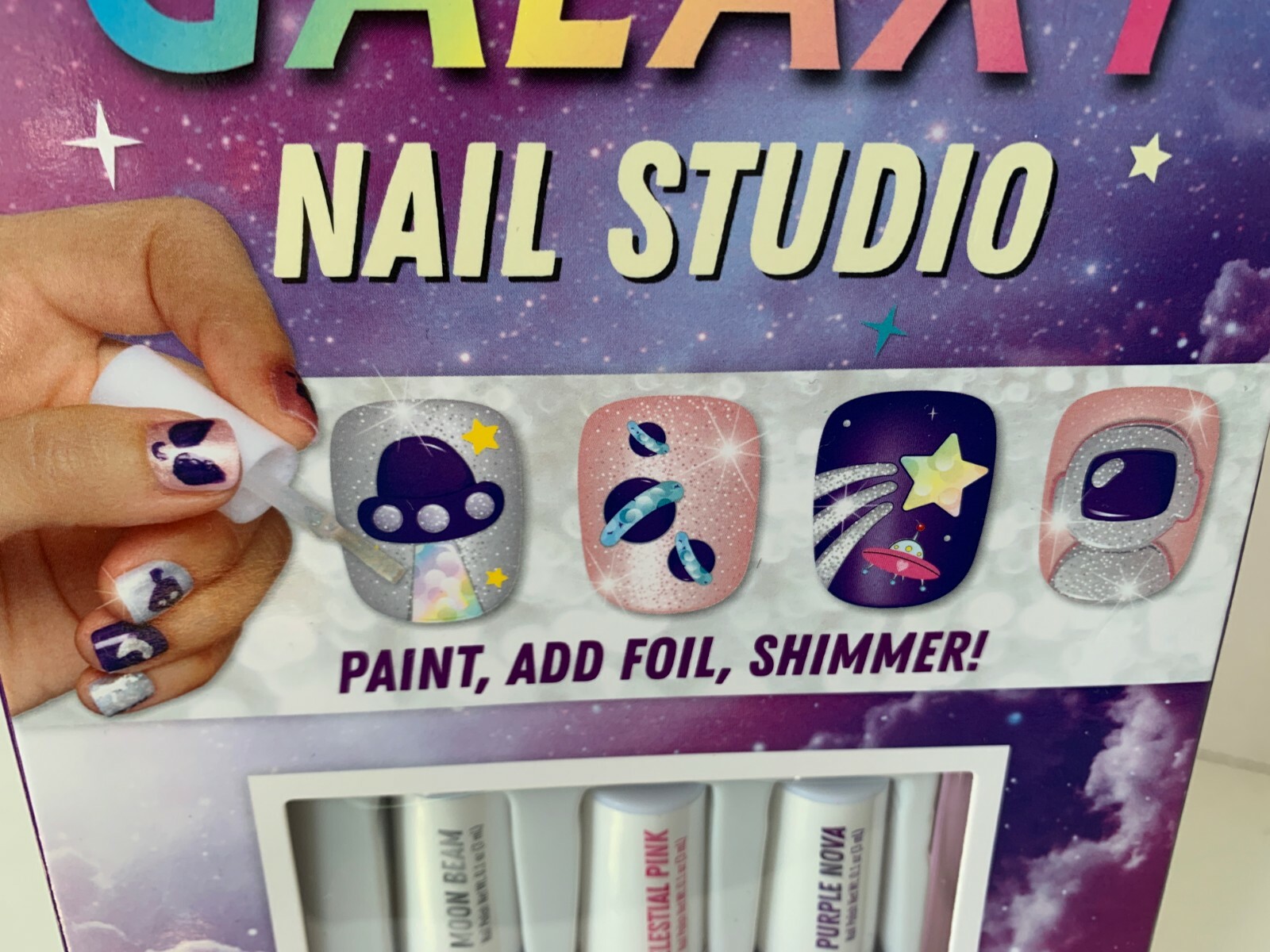 Y2K Revival Aesthetic Foil Galaxy Nail Studio Galaxy Space Zodiac Art Kit 2025