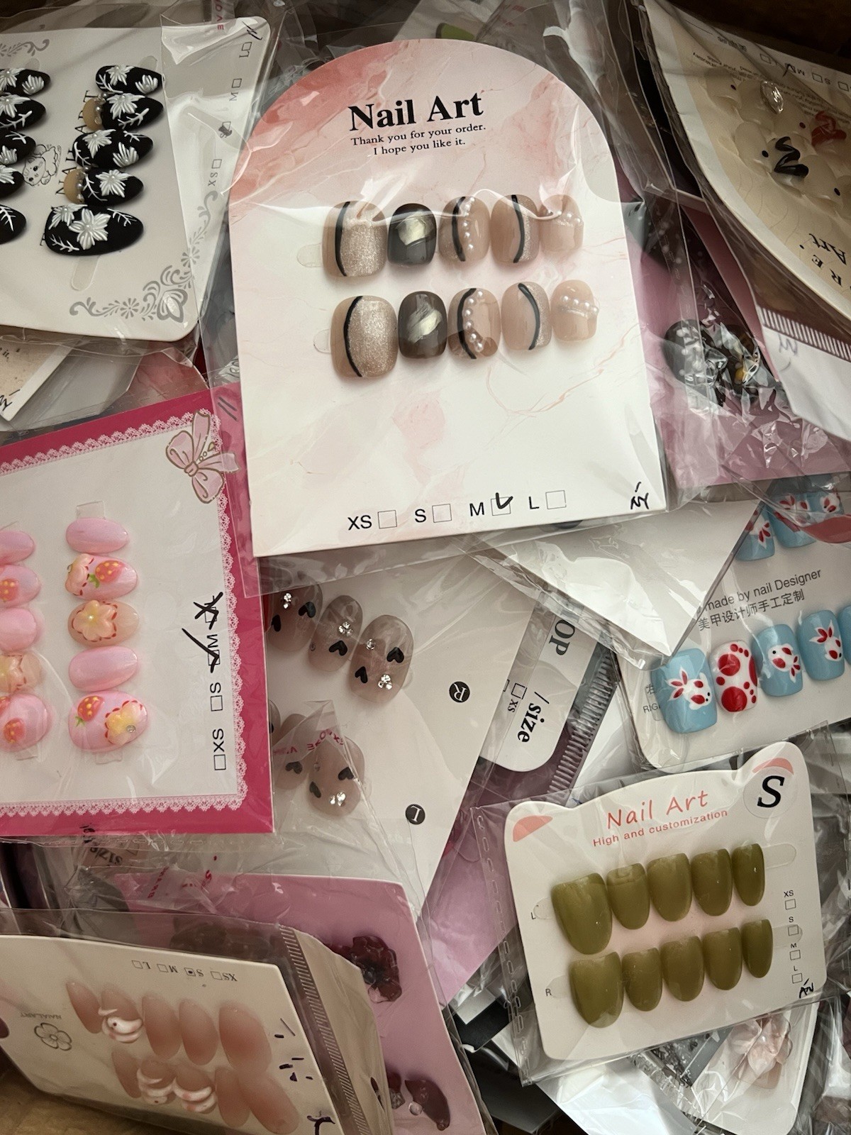 10 Sets Of Bundle Handmade Press On Nails