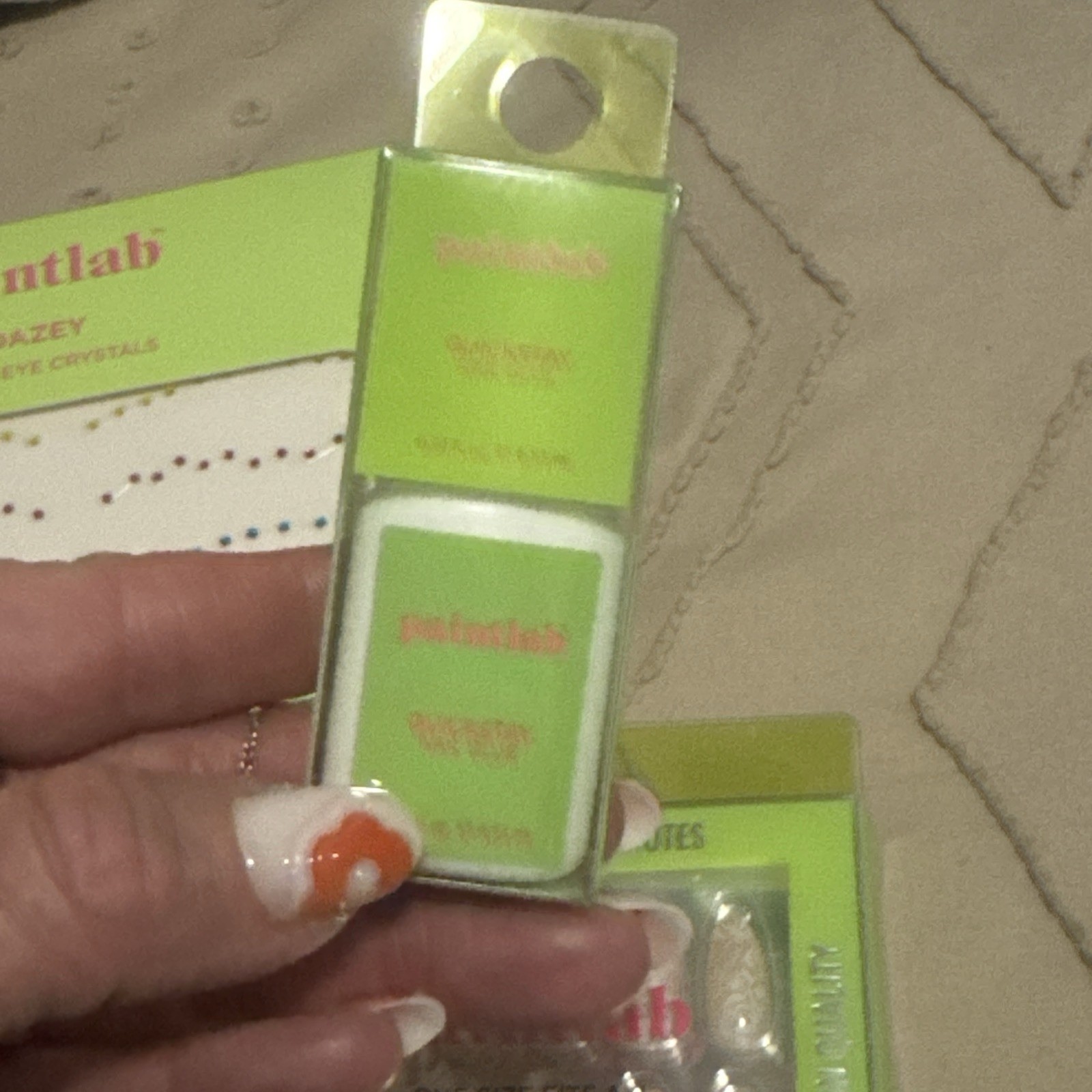 Paintlab Press On Nail Lot. Gift. Trendy Nails. Winter Nails. Bridal. Lace Nails