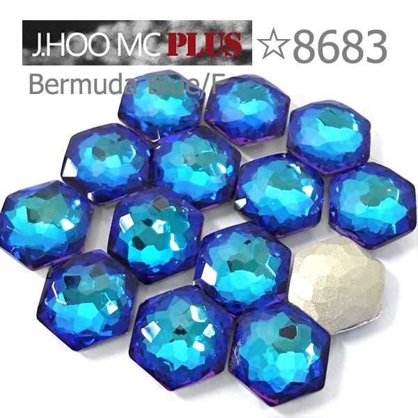 J.HOO Crystal 8683 Hexagon V-Cut Fancy Rhinestones 11.2x10mm Nail Art (4pcs)